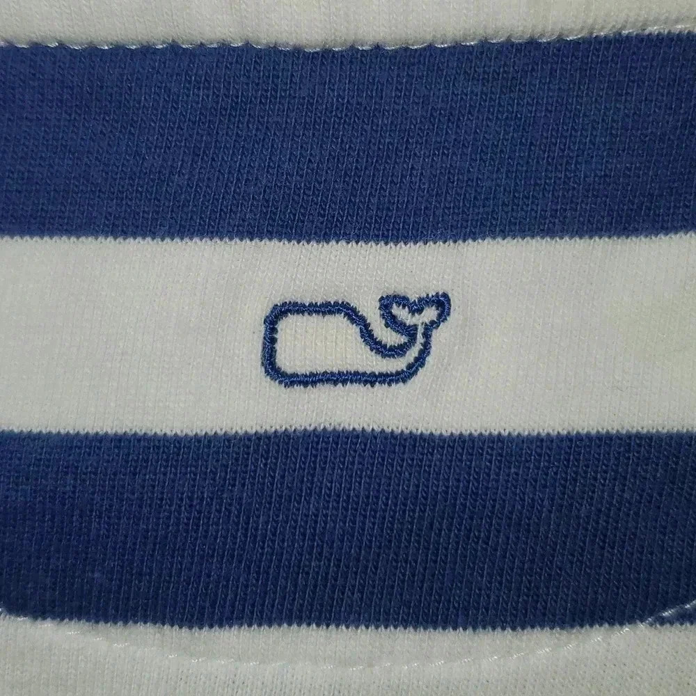 Vineyard Vines Women's Striped Rugby Popover 3/4 Sleeve Blue/White Set Stripe - Picture 13 of 16